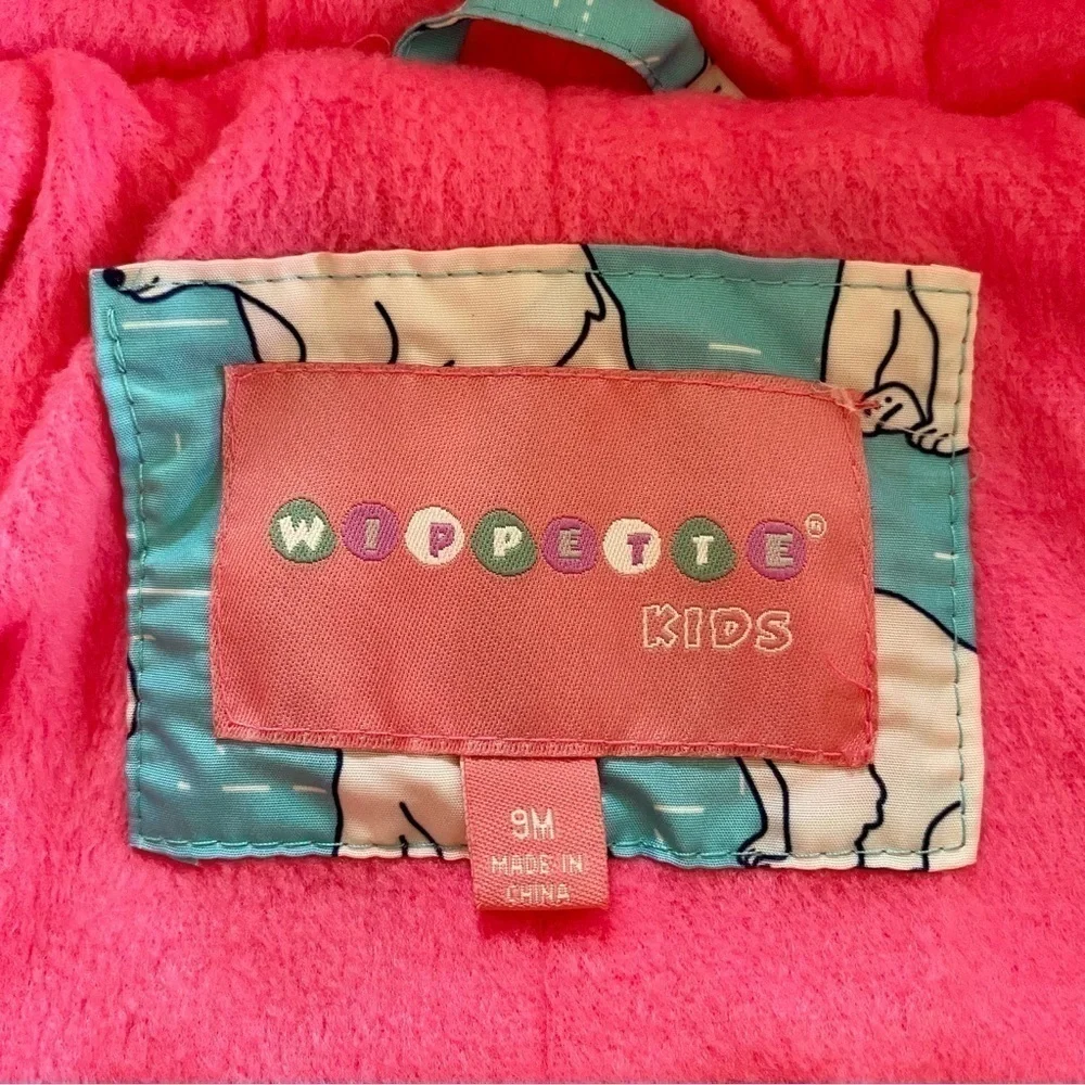 WIPPETTE Infant Hooded Snowsuit Turquoise/Pink Polar Bear Infant Size 9M NWOT
